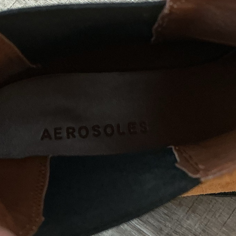 AEROSOLES Brown Suede Ankle Boots - Picture 7 of 8